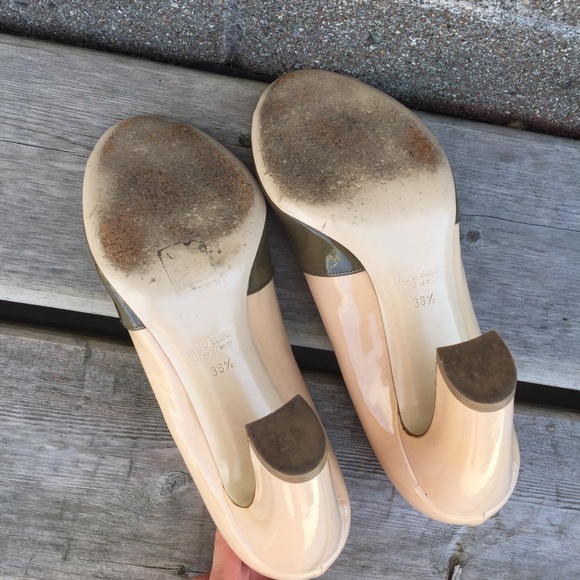 Miu Miu Patent Leather Peep Toe Heeled Shoes Size 38.5 - Picture 10 of 13